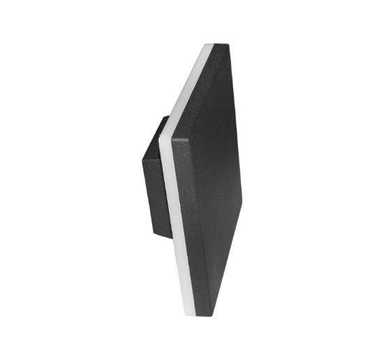 Imagine Corp de iluminat patrat negru PT cu LED 10W 230V IP54 LUMINA ALBA