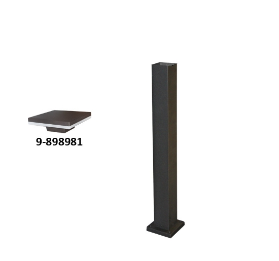 Imagine Stâlp de aluminiu pătrat PT.9-898981 65CM RUGINIU 9-899065081