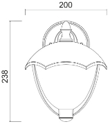 Imagine Aplica 36072 (down) aluminiu E27 IP44 Gri