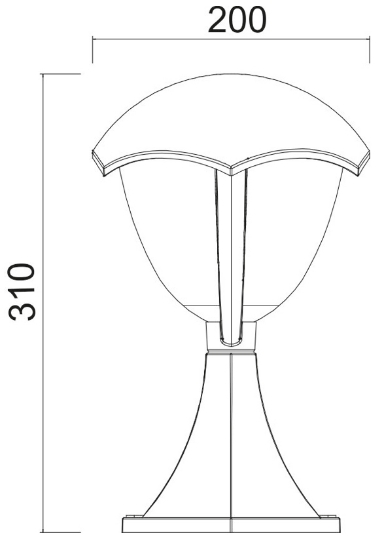 Imagine Stalp 36074 aluminiu E27 IP44 Negru 19cm