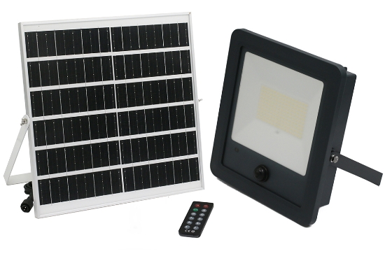 Imagine Proiector solar LED cu telecomanda 300W LUMINA ALBA IP65 GRAFIT 5-00300