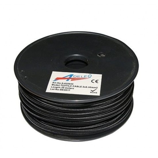 Imagine Cablu "cordon" flexibil 2x0,50mm² - negru