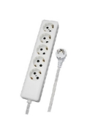 Imagine PRELUNGITOR 5p CU CABLU 5M 3x1.5mm & INTRERUPATOR - alb