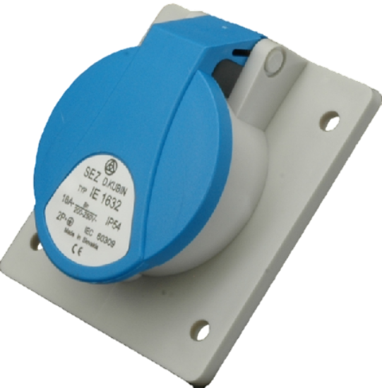 Imagine Priză industrială încastrată 16A 400V IP54 IEN 1653 SEZ