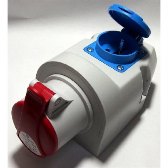 Imagine Priză combinată Sez 34-379, schuko 16 A, 230 V + industrială trifazică 5 x 16 A, aparent, 400 V, IP44