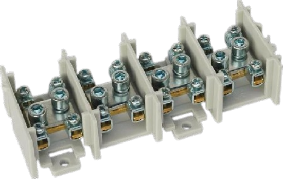 Imagine Șir de cleme ramificație cu capac 4 poli - 1 intrare x 10...35mm² / 4 ieșiri x 2.5...6mm²
