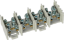 Imagine Șir de cleme ramificație cu capac 4 poli - 1 intrare x 10...35mm² / 4 ieșiri x 2.5...6mm²