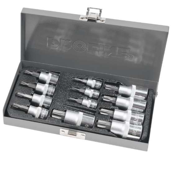 Imagine TRUSA VARFURI TORX T8-T60 CU ADAPTOARE - 12P.