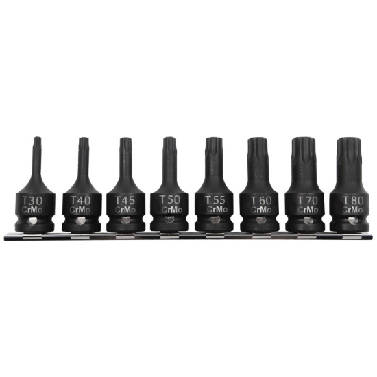 Imagine TRUSA TUBULARE IMPACT CU VARF TORX T30-T80 - 8P.
