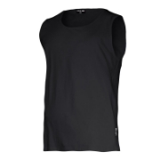 Imagine TRICOU BUMBAC FARA MANECI / NEGRU - XL