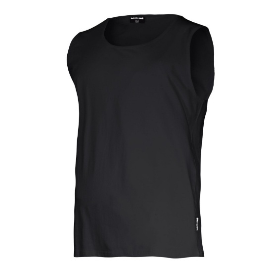 Imagine TRICOU BUMBAC FARA MANECI / NEGRU - 3XL