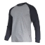 Imagine TRICOU BUMBAC CU MANECA LUNGA / GRI-NEGRU - L