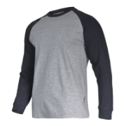 Imagine TRICOU BUMBAC CU MANECA LUNGA / GRI-NEGRU - 3XL