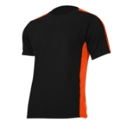 Imagine TRICOU BUMBAC MULTICOLOR / NEGRU-PORTOCALIU - S