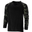 Imagine TRICOU BUMBAC CU MANECA LUNGA / NEGRU-CAMUFLAJ - M
