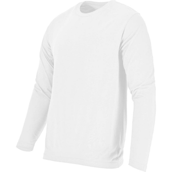 Imagine TRICOU BUMBAC SUBTIRE CU MANECA LUNGA / ALB - XL