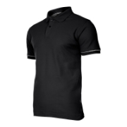 Imagine TRICOU BUMBAC POLO / NEGRU - L