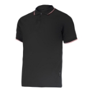 Imagine TRICOU BUMBAC POLO SUBTIRE / NEGRU - 3XL