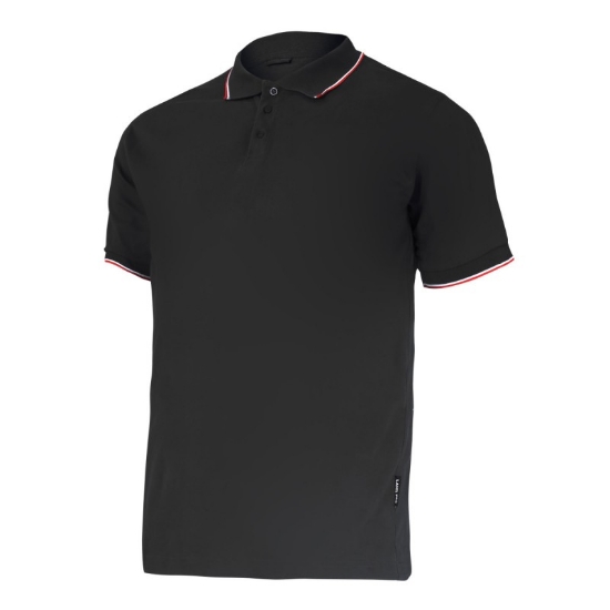 Imagine TRICOU BUMBAC POLO SUBTIRE / NEGRU - 3XL