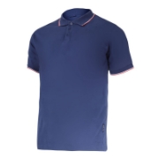 Imagine TRICOU BUMBAC POLO SUBTIRE / ALBASTRU - M