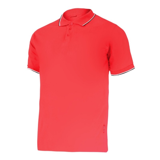 Imagine TRICOU BUMBAC POLO SUBTIRE / ROSU - XL