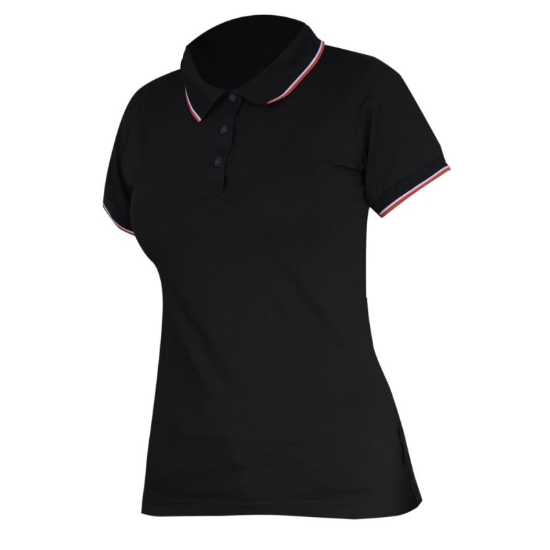Imagine TRICOU BUMBAC POLO (DAMA) / NEGRU - L