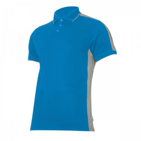 Imagine TRICOU BUMBAC POLO MULTICOLOR / TURCOAZ-GRI - XL