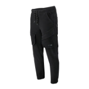 Imagine PANTALON ELASTIC CU SNUR SI MANSETE / NEGRU - 3XL