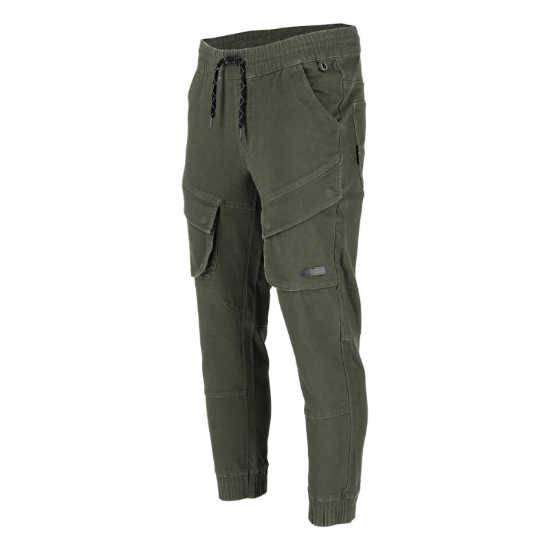 Imagine PANTALON ELASTIC CU SNUR SI MANSETE / KAKI - M