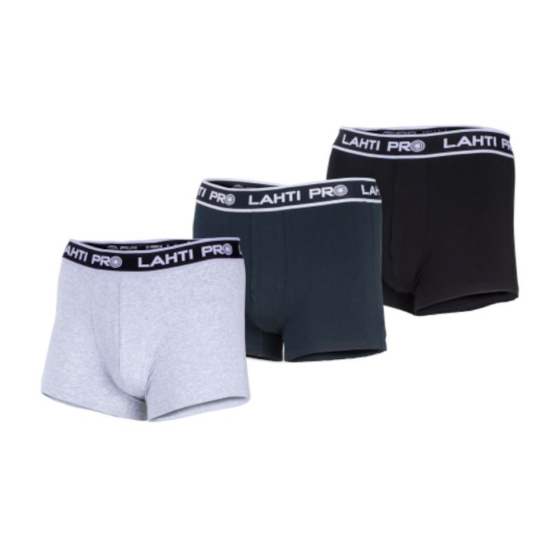 Imagine SET 3 BOXERI BARBATI NEGRU-GRI-BLEUMARIN - M