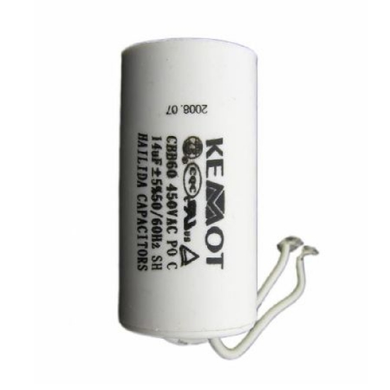 Imagine CONDENSATOR MOTOR CU FIR CONECTOR - 14.00UF / 450V