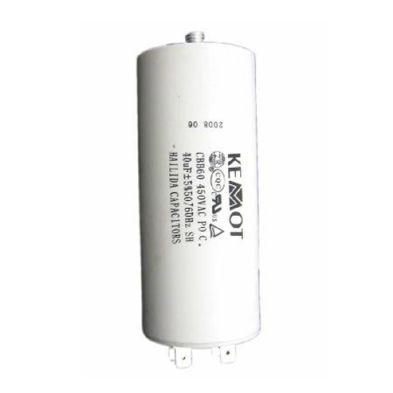 Imagine CONDENSATOR MOTOR CU SURUB CONECTOR -  40UF / 450V