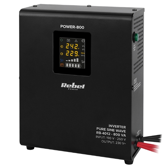 Imagine UPS DE PERETE CU SINUS PUR - 12V / 800VA / 500W