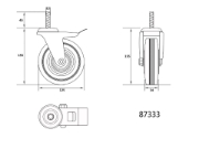 Imagine ROATA MOBILA PE FILET CU OPRITOR125/37.5