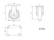 Imagine ROATA DE CARUCIOR FIXA 125MM