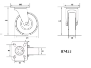 Imagine ROATA CAUCIUCATA CARUCIOR 125X45X30MM