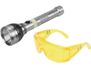 Imagine SET LANTERNA UV LED SI OCHELARI 3W