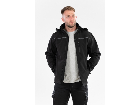 Imagine JACHETA SOFTSHELL CU GLUGA OBSIDIAN, L