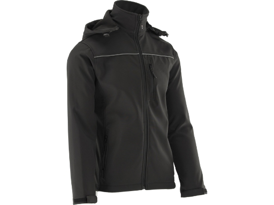 Imagine JACHETA SOFTSHELL CU GLUGA OBSIDIAN, XL