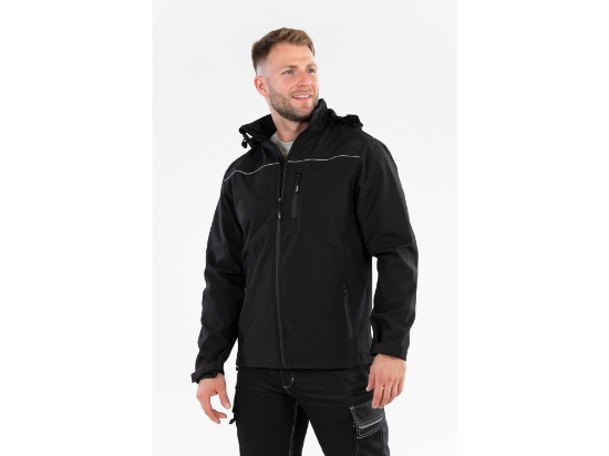 Imagine JACHETA SOFTSHELL CU GLUGA OBSIDIAN, 3XL