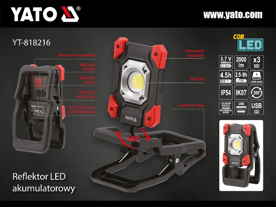 Imagine REFLECTOR PORTABIL 20W 2000LM CU CLEMĂ