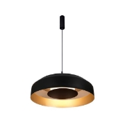 Imagine Lampa suspendată metal-acrilic rotund LED 20W 1482Lm 3000K Ø400mm negru-auriu Arte Illumina Stigma