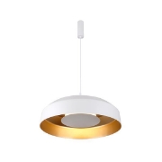 Imagine Lumină suspendată metal-acrilică rotundă LED 20W 1482Lm 3000K Ø400mm alb-aurie Arte Illumina Stigma