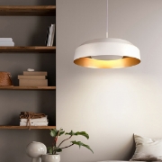 Imagine Lumină suspendată metal-acrilică rotundă LED 20W 1482Lm 3000K Ø400mm alb-aurie Arte Illumina Stigma