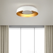 Imagine Lumină de tavan metal-acrilic rotund LED 20W 1482Lm 3000K Ø400X120mm alb-aurie Arte Illumina Stigma