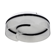 Imagine Lumină de plafon acrilică metal-aluminiu-acrilic LED 18W 1000Lm 3000K Ø500X150mm transparent-negru Arte Illumina Aurora