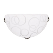 Imagine Aplica de perete din sticlă 1X27 Max 15W 300X160X90mm Alb-Silver Arte Illumina Leia