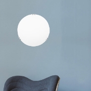 Imagine Lumină de tavan cu sticlă 2XE27 Max 15W Ø400X90mm Alb-Silver Arte Illumina Paros