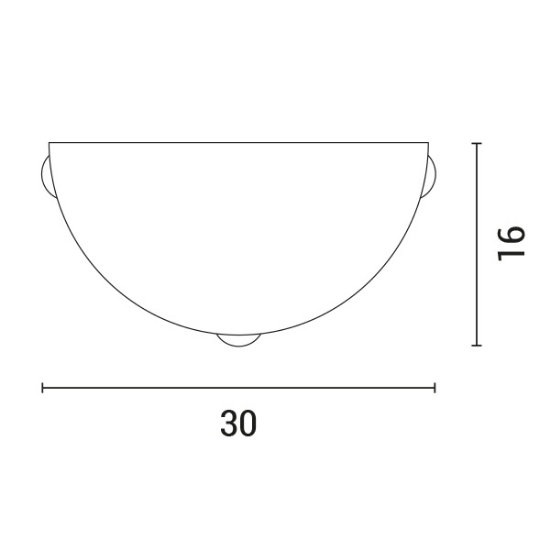 Imagine Aplica de perete din sticlă 1xE27 Max 15W 300x90mm Alb-Silver Arte Illumina Eris
