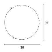 Imagine Lumină de tavan cu sticlă 1xE27 Max 15W Ø300mm Alb-Silver Arte Illumina Eris